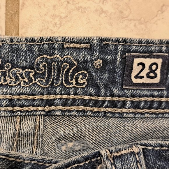 *Angel Wings* on Pockets!!! Miss Me Bootcut Jeans Size 28 Style JP5163B - Picture 3 of 6